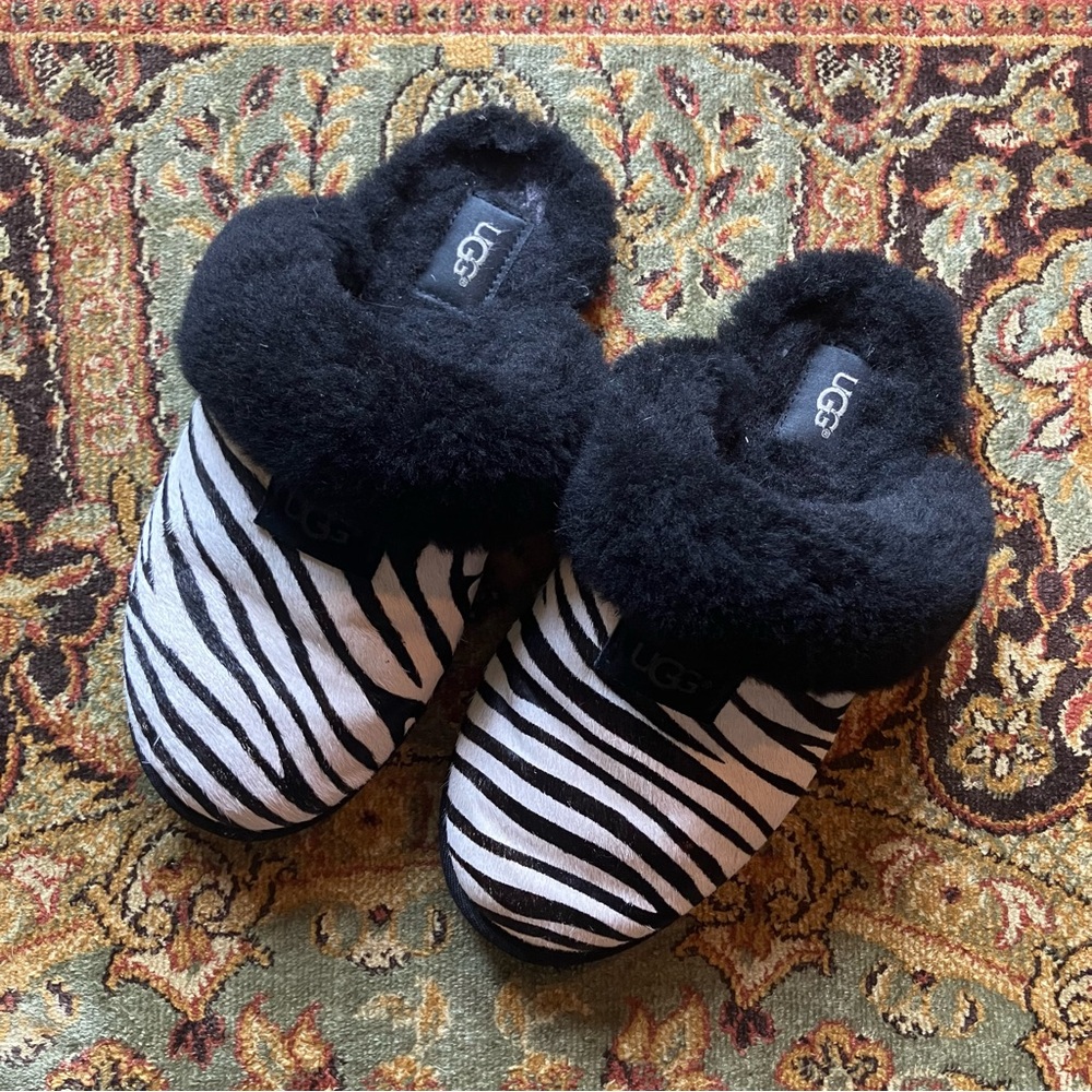 UGG Scuffette Zebra Print Slippers